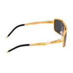 Orpheus Polarized Sunglasses // Gold Frame + Black Lens