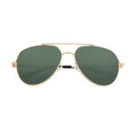 Lyra Polarized Sunglasses // Gold Frame + Black Lens