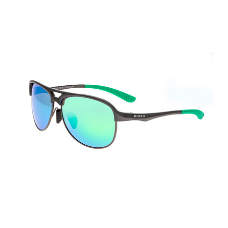 Jupiter Polarized Sunglasses // Gunmetal Frame + Blue-Green Lens