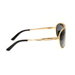 Earhart Polarized Sunglasses // Gold Frame + Black Lens