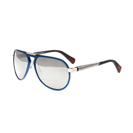 Octans Polarized Sunglasses // Blue Frame + Black Lens