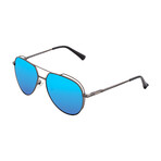 Lyra Polarized Sunglasses // Black Frame + Blue Lens