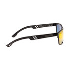 Pyxis Polarized Sunglasses // Black Frame + Red Yellow Lens
