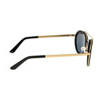 Gemini Polarized Sunglasses // Titanium // Gold Frame + Gold Black Lens