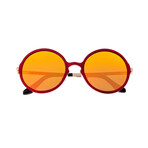 Corvus Polarized Sunglasses // Red Frame + Red-Yellow Lens