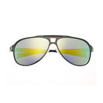 Apollo Polarized Sunglasses // Titanium // Silver Frame + Gold Yellow Lens