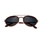 Gemini Polarized Sunglasses // Brown Frame + Black Lens