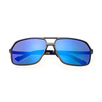 Fornax Polarized Sunglasses // Gunmetal Frame + Blue Lens