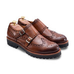 Siracusa Double Monk Strap // Honey (US: 9.5)