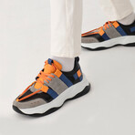 Finn Lace-Up Sneakers // Black + Gray (Euro: 44)