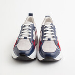 Parker Lace-Up Sneakers // Red + White + Black (Euro: 40)