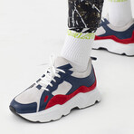 Parker Lace-Up Sneakers // Red + White + Black (Euro: 40)