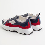 Parker Lace-Up Sneakers // Red + White + Black (Euro: 40)