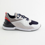 Pablo Lace-Up Sneakers // White + Black + Orange (Euro: 44)