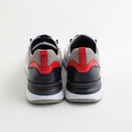 Pablo Lace-Up Sneakers // White + Black + Orange (Euro: 44)