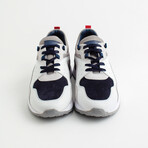 Pablo Lace-Up Sneakers // White + Black + Orange (Euro: 44)