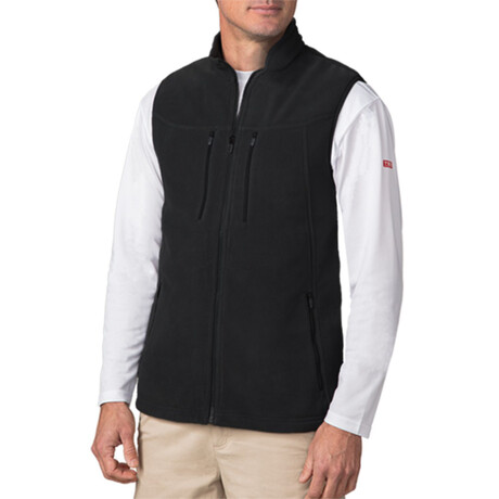 Men's Fireside Fleece Vest // Black (S)