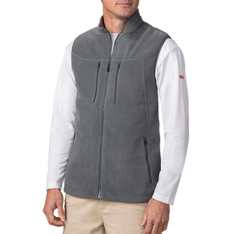Men's Fireside Fleece Vest // Charcoal (XS)