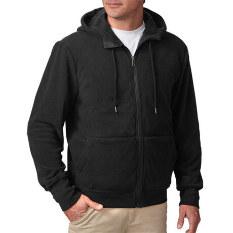 SCOTTeVEST Microfleece Hoodie // Black (XS)