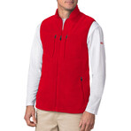 Men's Fireside Fleece Vest // Red (S)