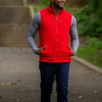 Men's Fireside Fleece Vest // Red (XS)