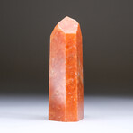 Genuine Polished Tangerine Quartz Point v.1