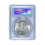 1928 Peace Dollar // PCGS Certified AU58 // Wood Presentation Box