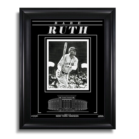 Babe Ruth // New York Yankees // Engraved Framed Photo