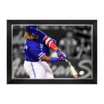 Vladimir Guerrero Jr. // Framed Canvas // Bat Breaking Hit // Toronto Blue Jays