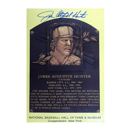 James Catfish // Autographed Hunter Card // New York Yankees