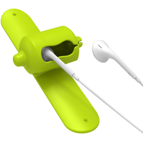 Snappy Earphone Cable Organizer // Green
