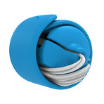 Snappy Earphone Cable Organizer // Blue