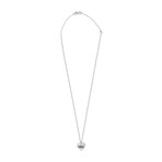 18K White Gold Diamond Necklace // 19" // New