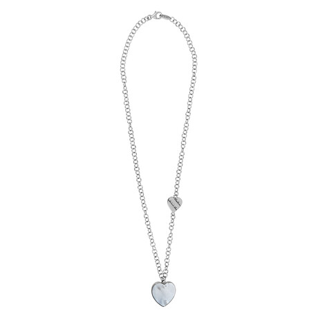 Cuore Sterling Silver + Mother of Pearl Necklace // 19" // New