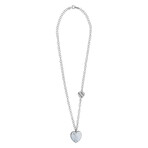 Cuore Sterling Silver + Mother of Pearl Necklace // 19" // New