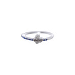 18K White Gold Diamond + Sapphire Ring // Ring Size: 7.75 // New