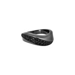 18K Black Gold Diamond Ring // Ring Size: 6.5 // New