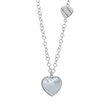 Cuore Sterling Silver + Mother of Pearl Necklace // 19" // New