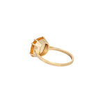 18K Yellow Gold Citrine + Diamond Ring // Ring Size: 5.75 // New