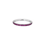 18K White Gold Diamond + Ruby Ring // Ring Size: 5.25 // New