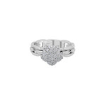 18K White Gold Diamond Cluster Ring // Ring Size: 7.5 // New