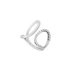 18K White Gold Diamond Cuff Ring // Ring Size: 6.75 // New