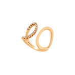 18K Rose Gold Diamond Ring // Ring Size: 6.75 // New