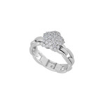 18K White Gold Diamond Cluster Ring // Ring Size: 7.5 // New