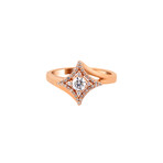 18K Rose Gold Diamond Ring // Ring Size: 6.5 // New