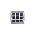 18K White Gold Diamond + Sapphire Ring // Ring Size: 7 // New