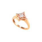 18K Rose Gold Diamond Ring // Ring Size: 6.5 // New