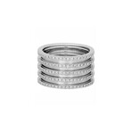 18K White Gold Stacked Diamond Ring // Ring Size: 7.5 // New