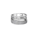 18K White Gold Diamond Ring II // Ring Size: 6.5 // New