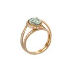 18K Yellow Gold Diamond Cocktail Ring // Ring Size: 6.5 // New